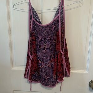 Free People tank top.  Lavender multi color size medium